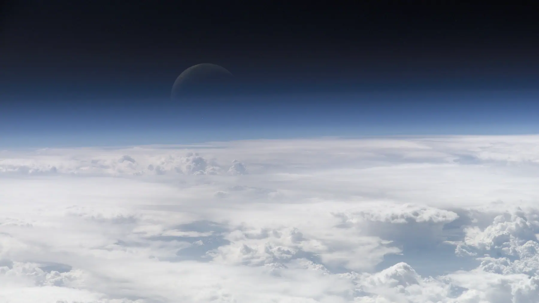 The top of Earth's atmosphere seen from orbit